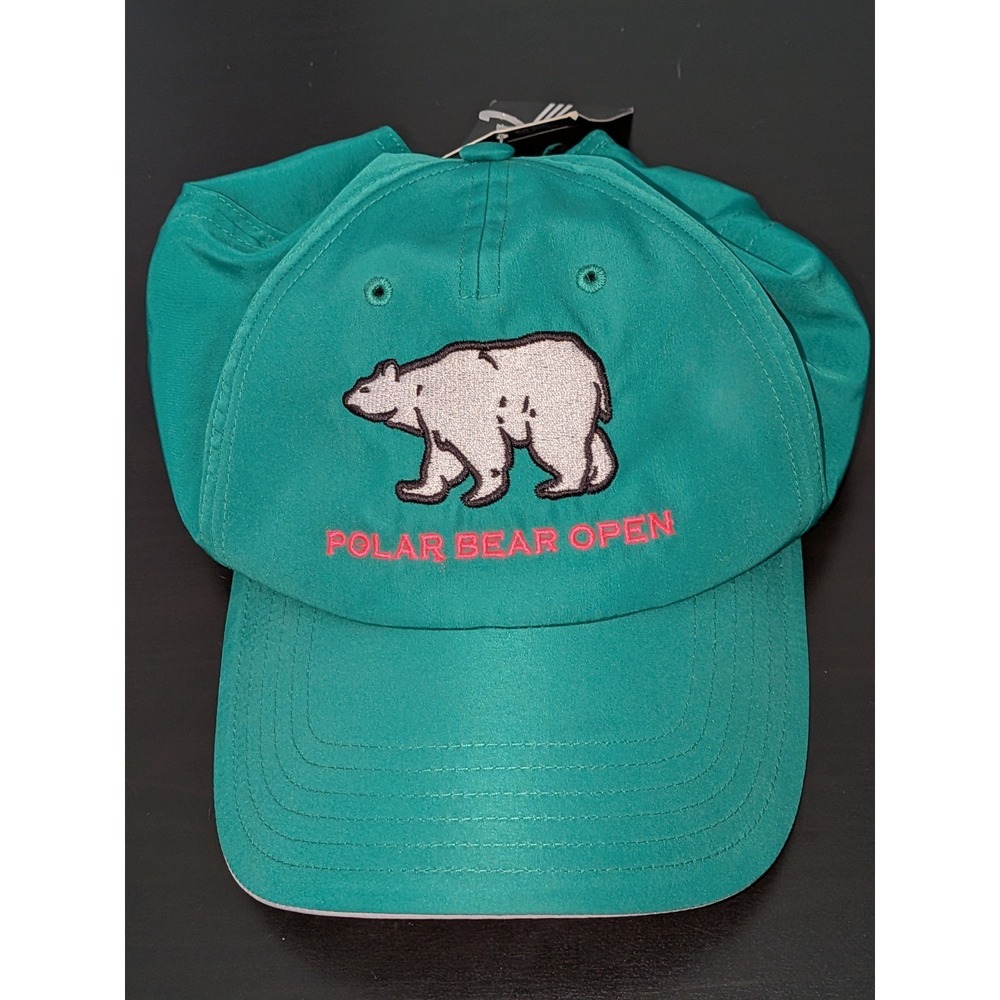 Adidas Golf Taylormade Polar Bear Open Golf Hat Green Strapback OSFM NWT